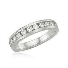 18ct White Gold Channel Set Diamond Wedding Ring - FJ16310