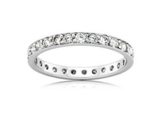 18ct White Gold Ladies Diamond Wedding Ring F4186 - franco