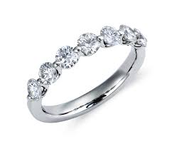 18ct White Gold Diamond Two Claw Set Wedding Ring - FJ5009