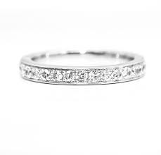 18ct White Gold Diamond Encrusted Channel Set Wedding Ring - FJ5007