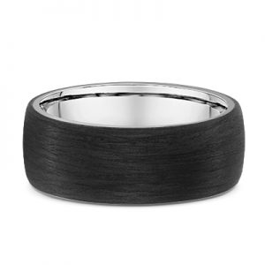White Metal Full Carbon Wedding Ring -656B00
