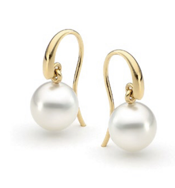 Allure Collection - 18ct Yellow Gold Pearl Earrings - EH002 - franco