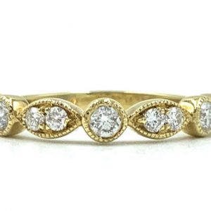 18ct Yellow Gold Diamond Set Wedding Ring