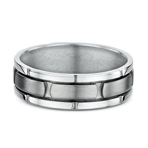 titanium and white gold blend wedding ring