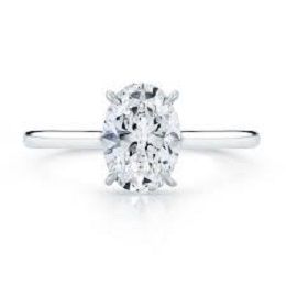 Oval Solitaire Engagement Ring-FJ2003